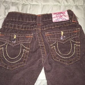 SALE Girls True Religion Joey Corduroy Brown Pants